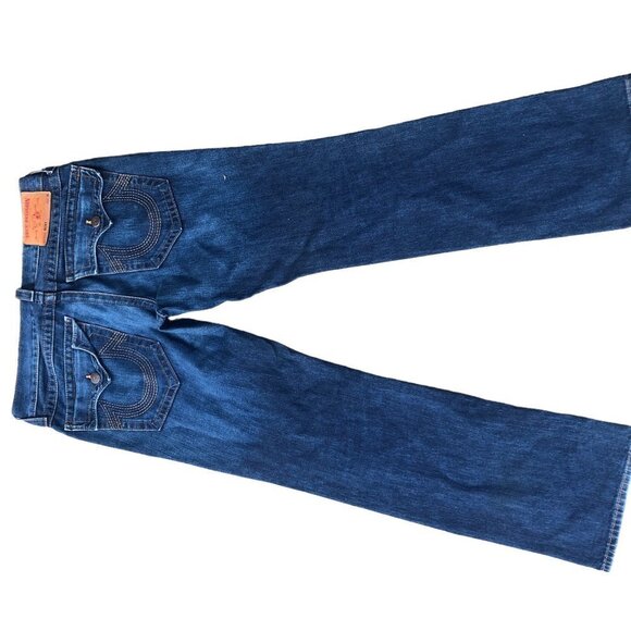 Vintage True Religion Jeans Size 34 RICKY Blue 5 Stitch Horshoe - Picture 7 of 10